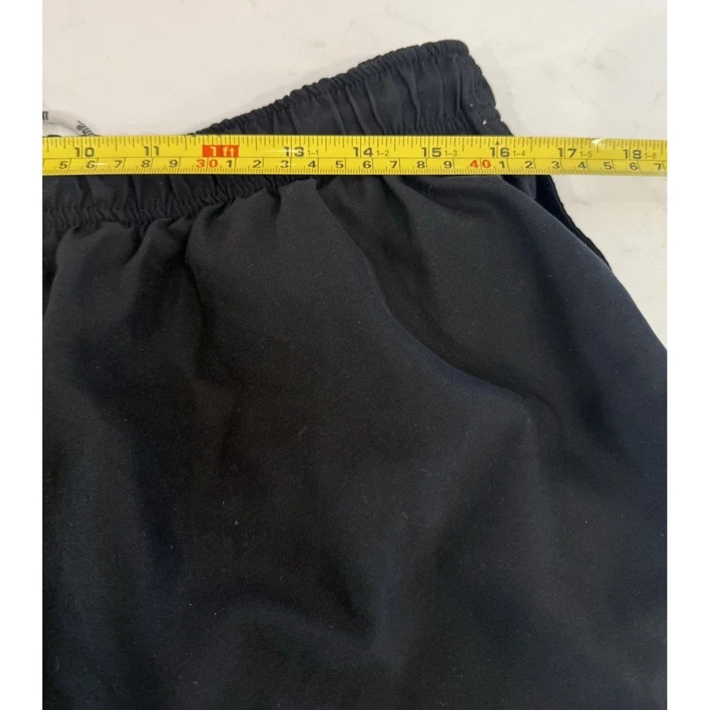 Men's Wave Zone Black Cargo Swim trunks Size‎ Large Drawstring Pockets Logo